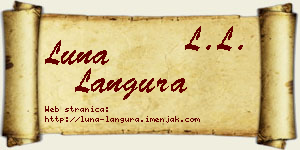 Luna Langura vizit kartica